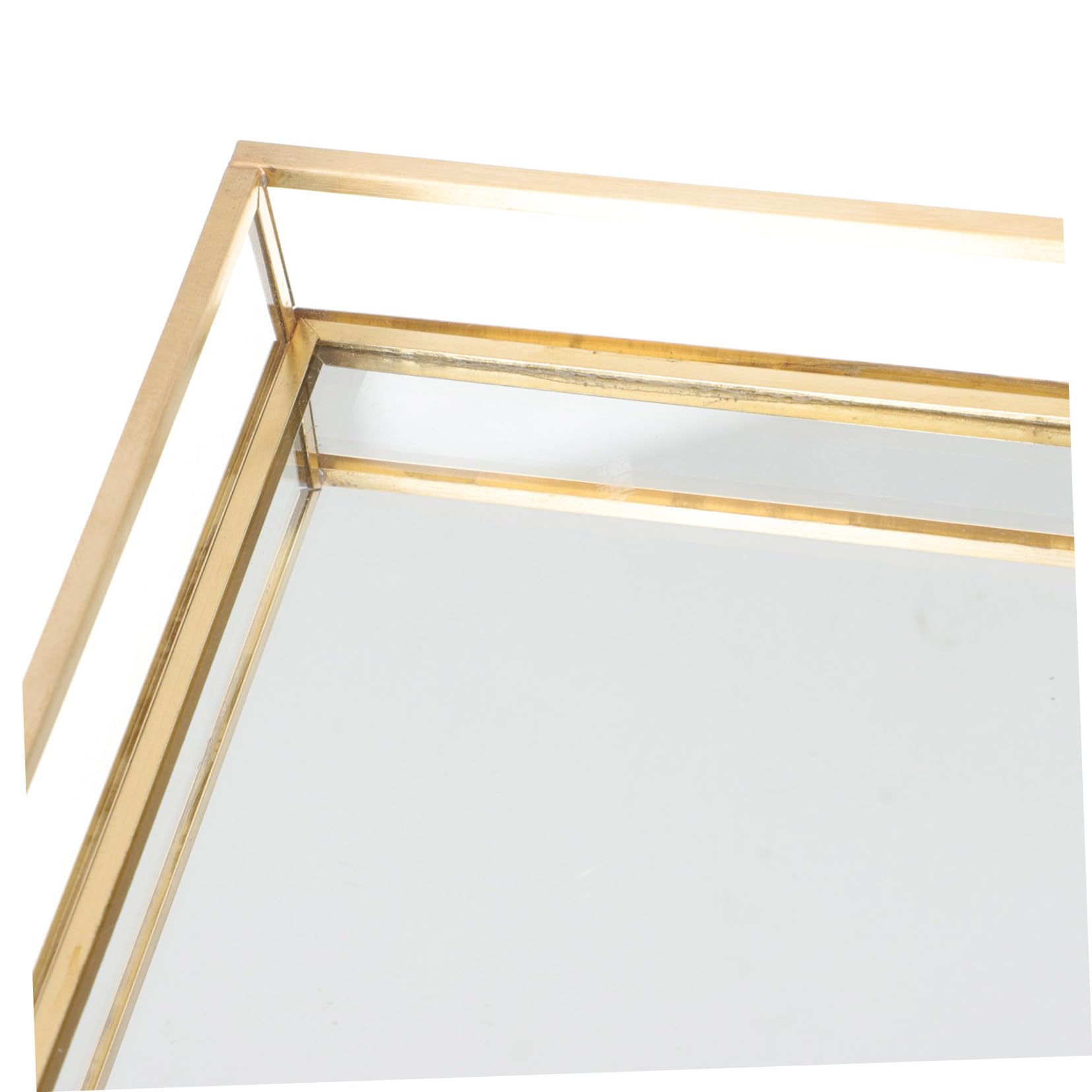 CLISPEED Organizer Quadrato Per Profumi e Gioielli in Vetro in Ottone Vassoio Decorativo Per Bagno Ingresso e Tavolo Dimensioni