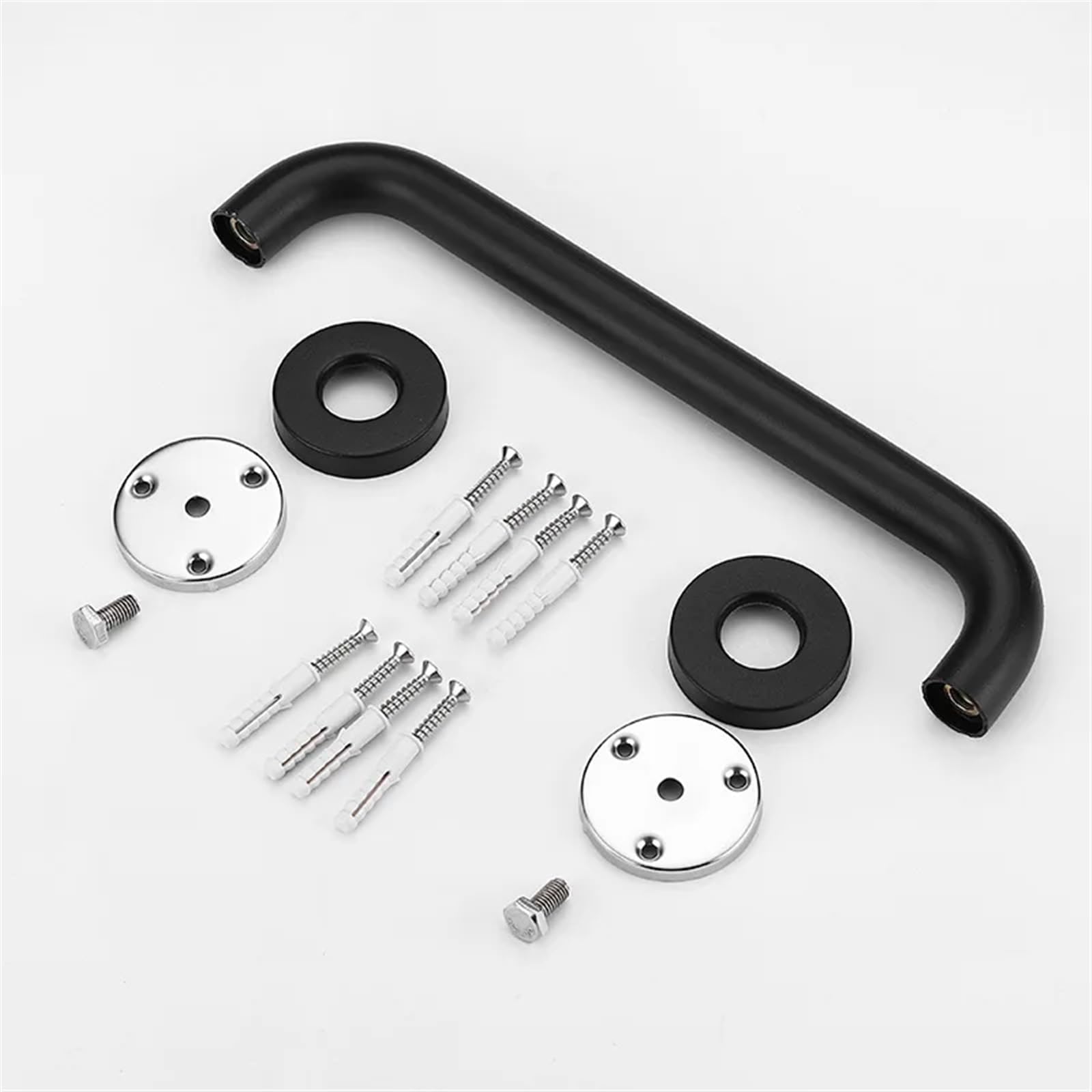 Asidero BañO Pasamanos de baño de acero inoxidable cromado negro for baño, bañera, barras de agarre de seguridad, manija de puerta, toallero, accesorios de WC Agarraderas BañO(Black,50cm(0.6THK))