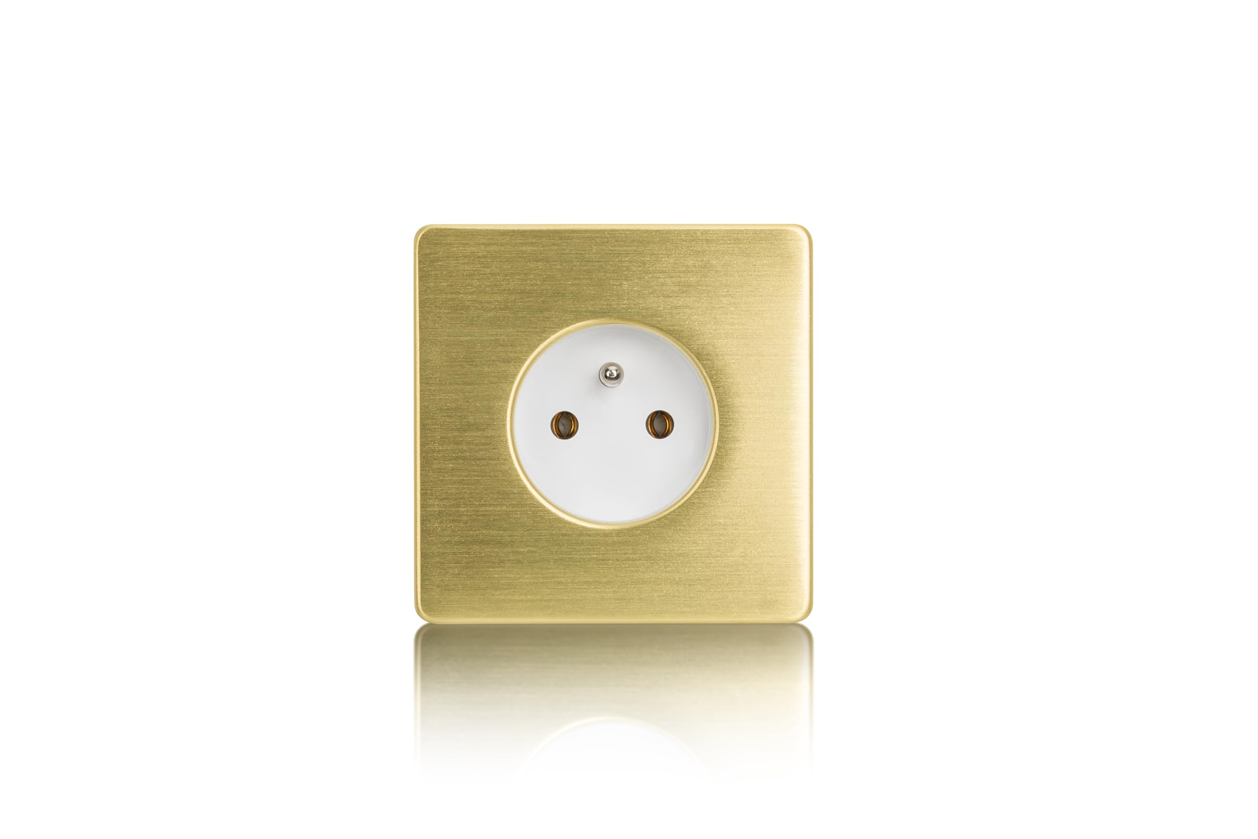Acier brossé blanc simple en laiton PVD de prise électrique