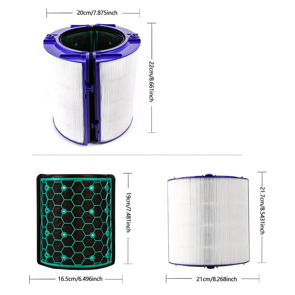 Filtro de Repuesto para Purificador de Aire Compatible con Dyson HP04 TP04