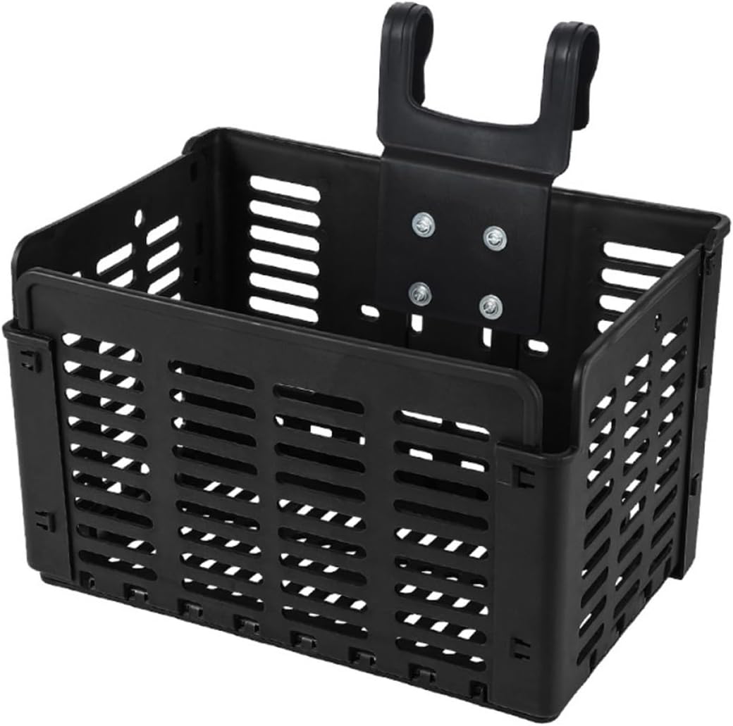 Milisten Folding Bike Storage Basket Durable Plastic Bike Container for Outdoor Use Smooth Edges Stable Design for Cycling Accessories and