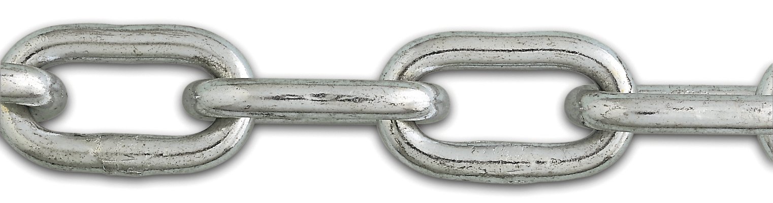 Chapuis BS9 Chaîne soudée maille courte Acier Zingué 625 kg Diamètre 10 mm bobine de 10 m Gris