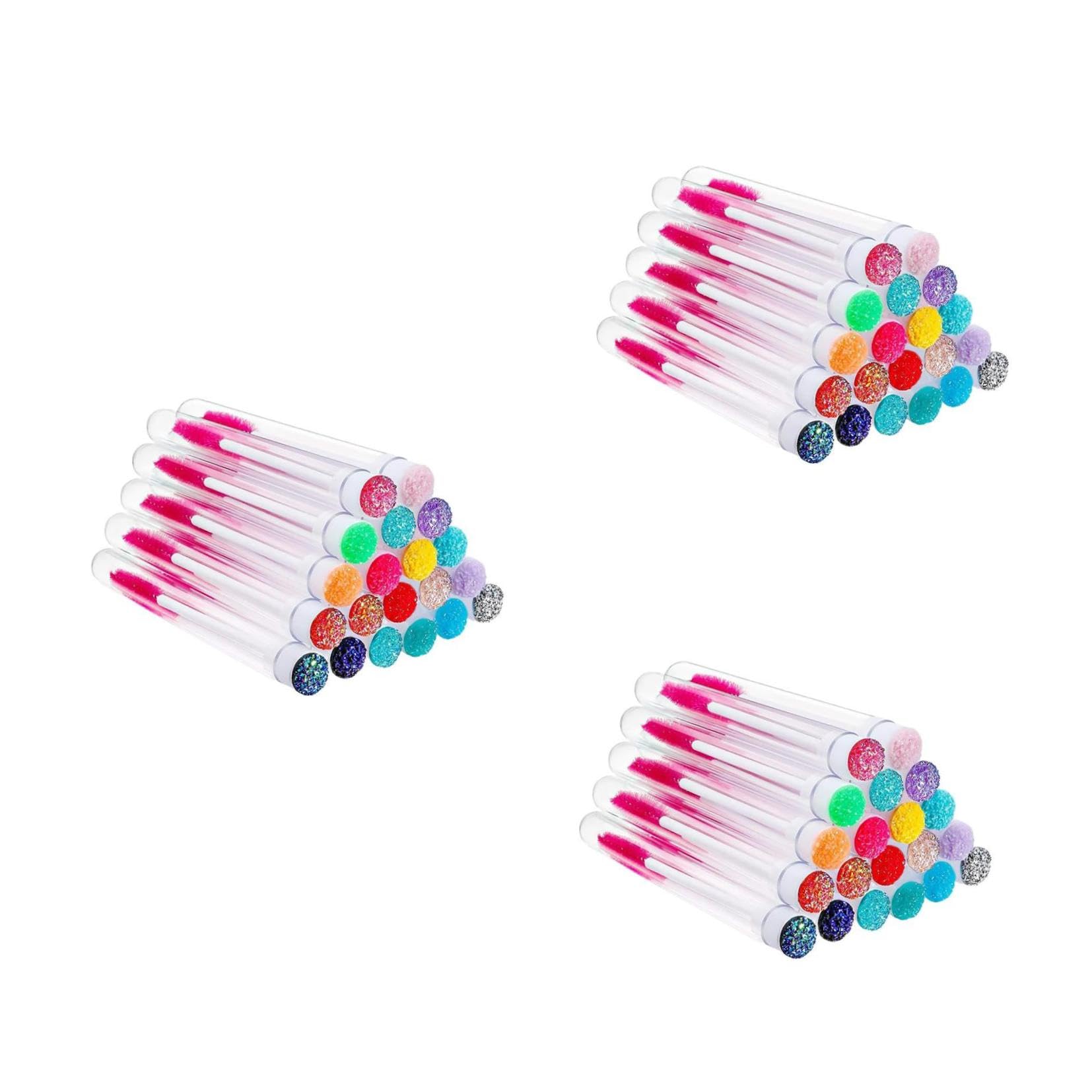 60 Piezas Cepillo Para Extensiones De Pestañas Máscara Tubos De Pestañas Botellas De Rímel Botella De Crema De Pestañas Cepillos De Pestañas Fibra Artificial Diamante Carrete