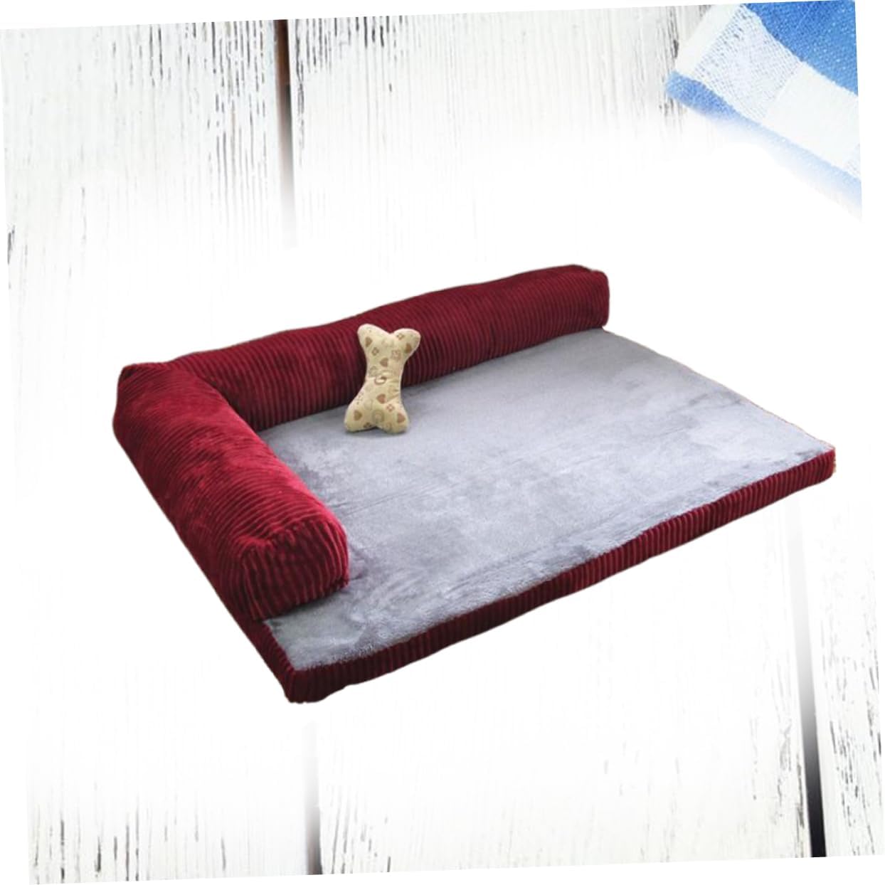 Sosoport 70cm Removable Dog Sofa Warm Couch Solid Corduroy Cushion Supplies for Cats Dogs 70cm