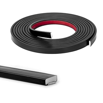 Art3d 10 ft Peel and Stick Flexible Molding Trim for Wall Tile Edge, Black