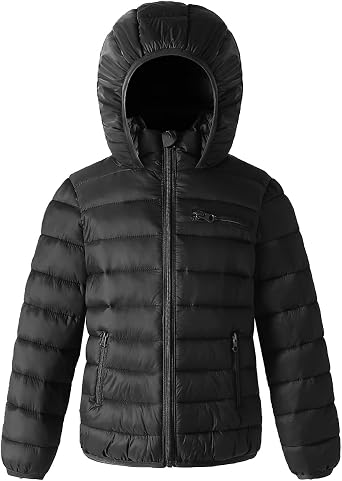 Winter Puffer Jacket Waterproof Hooded Coat Lightweight Clothes For Kids Boys