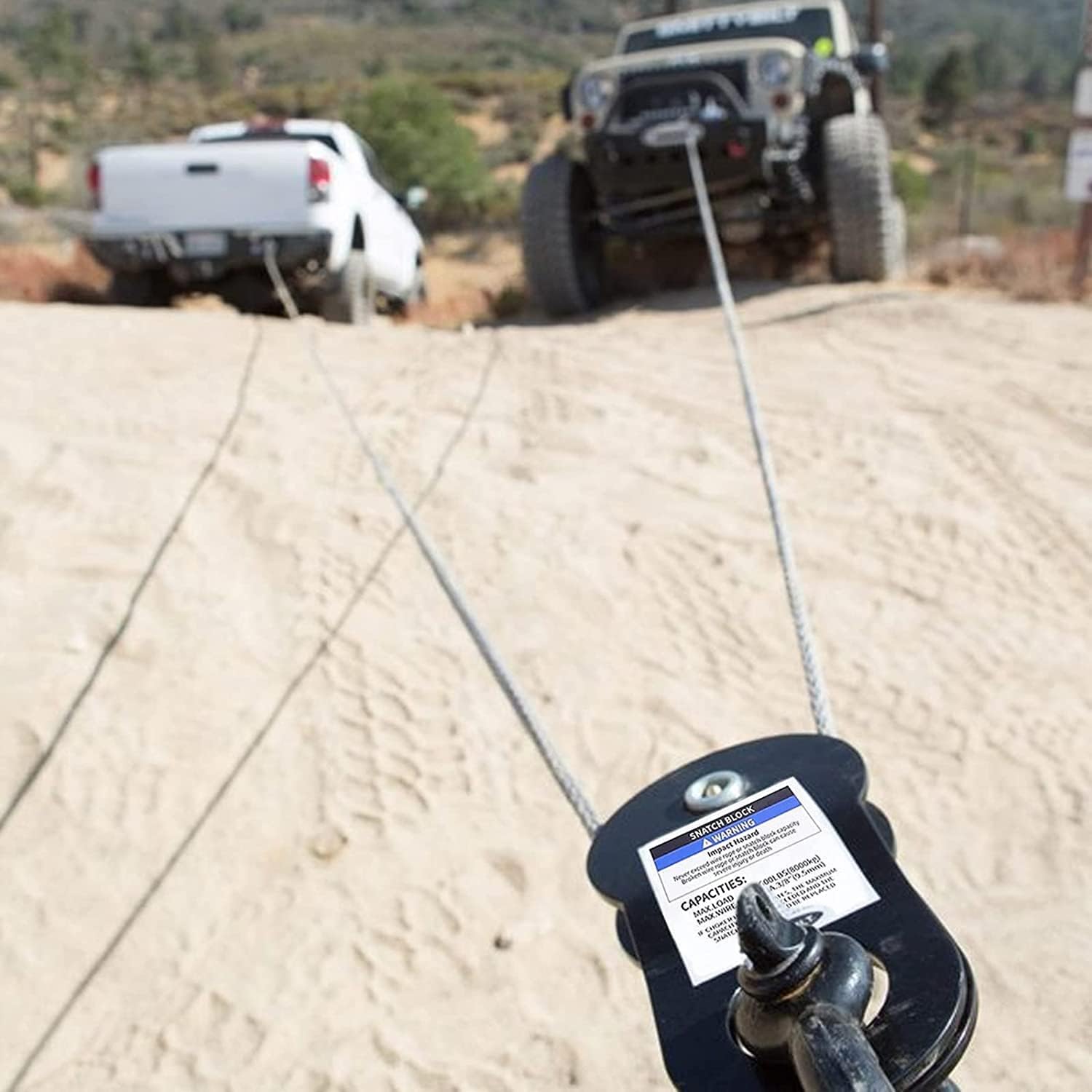 10 Ton Winch Snatch Block Towing Pulley Blocks 22,000 LBS Capacity, Offroad Recovery Accessory for Truck, Tractor, ATV & UTV