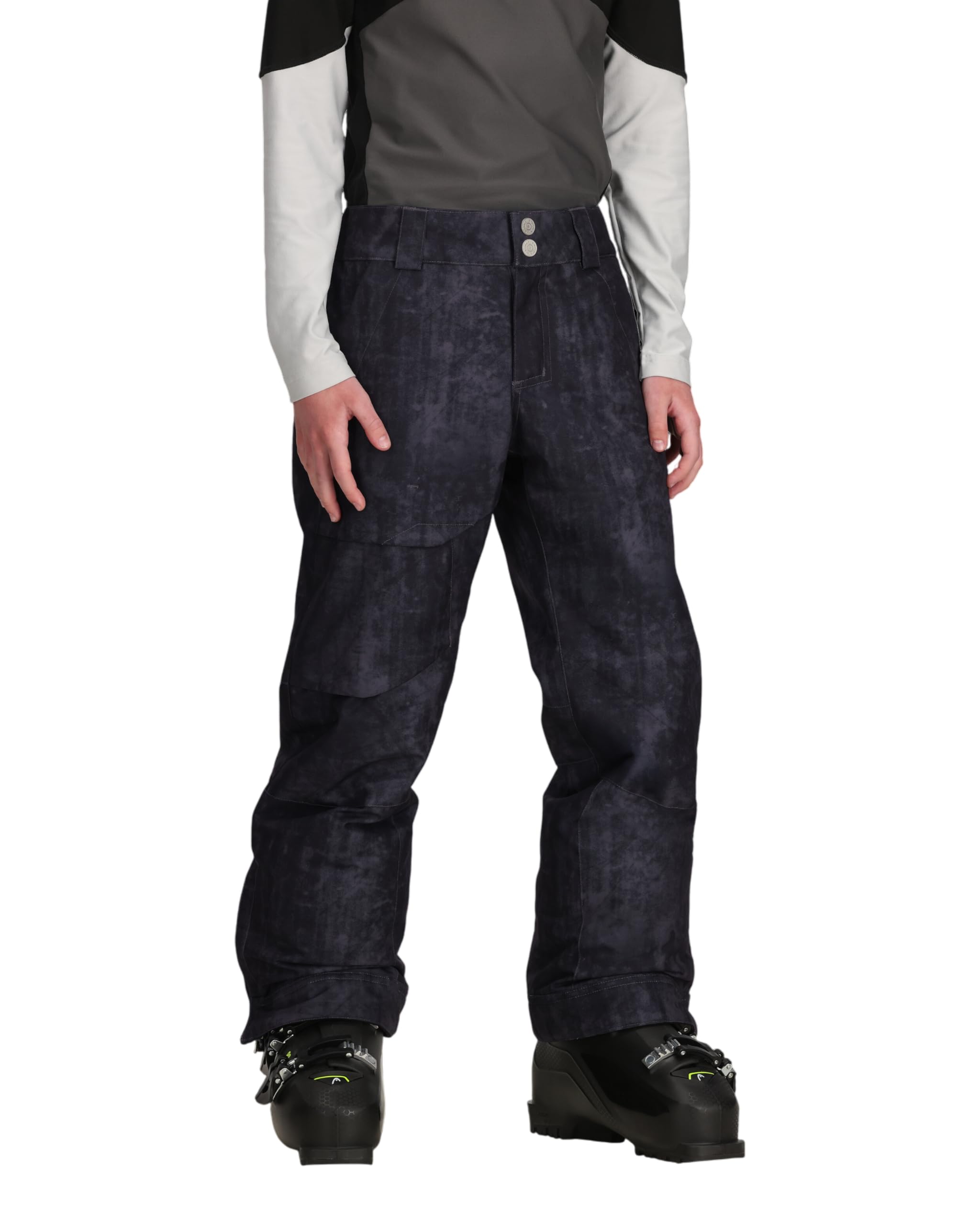 Obermeyer Boys Brisk Print Snow Pants, Insulated and Waterproof with Extended Wear System