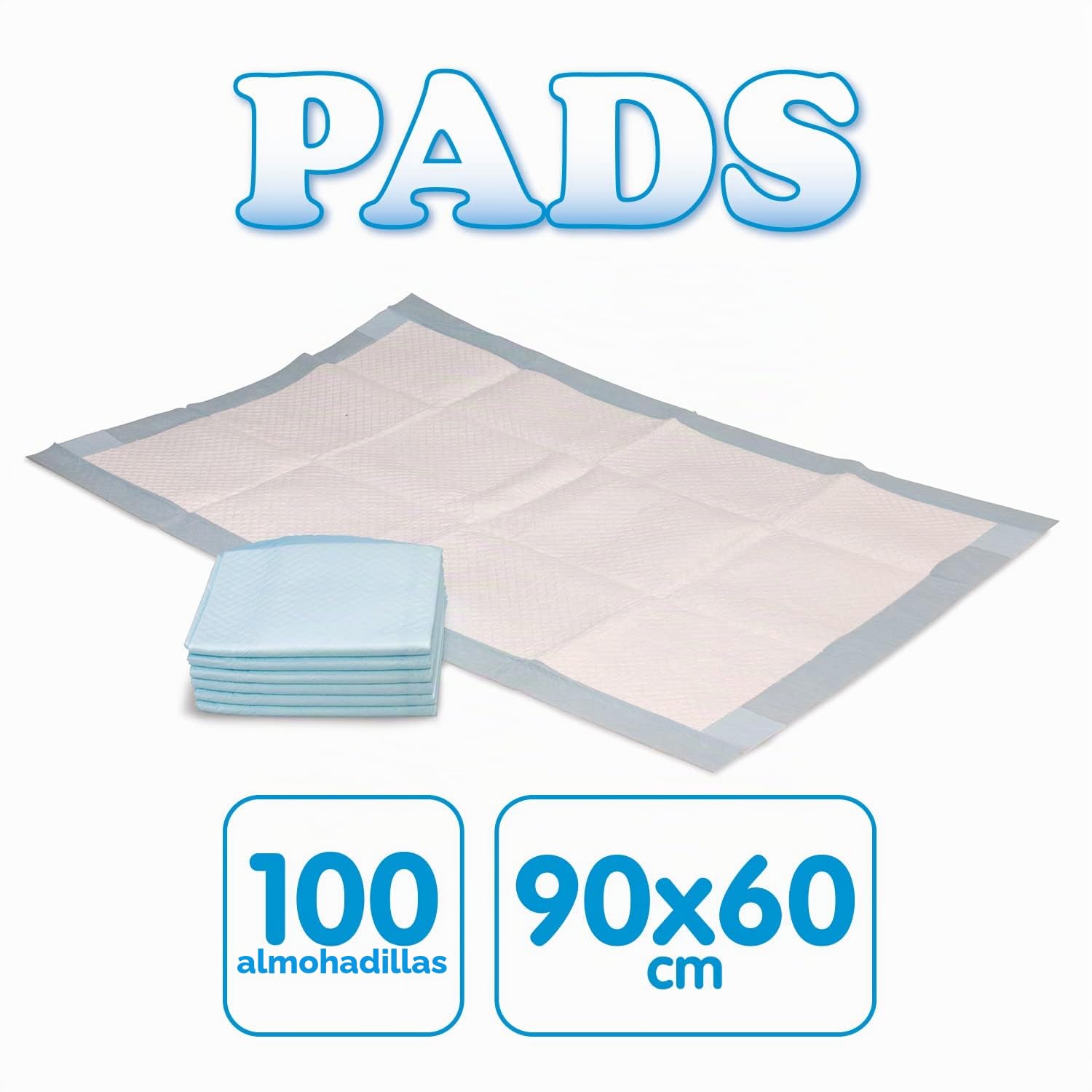 Arquivet Pads 100 uds para Perros súper absorbentes, Pack Ultra ECONÓMICO, Empapadores higiénicos educativos para Perros, Empapadores Desechables, Alfombrilla higiénica para Perros, 90 x 60 cm