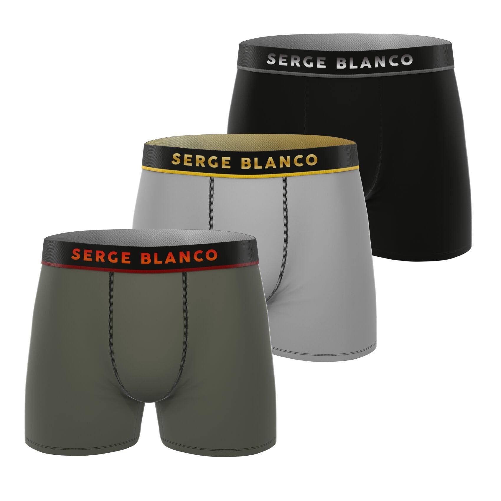 Boxer hombre Serge Blanco Flor Vintage, pack de 3 calzoncillos de algodón suave 8