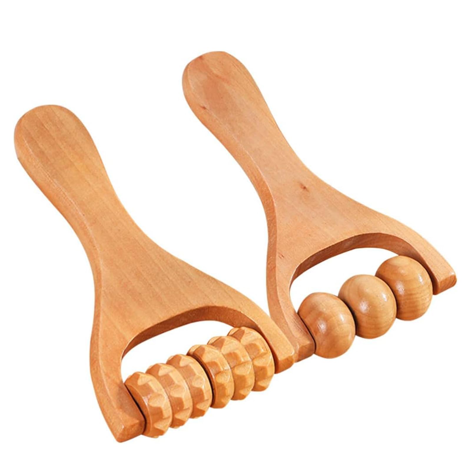 Ciieeo 2Pcs Wooden Massage Roller Wooden Bead Massage Tool Foot Bead Massage Ttool for Leg and Arm Tissue Relief