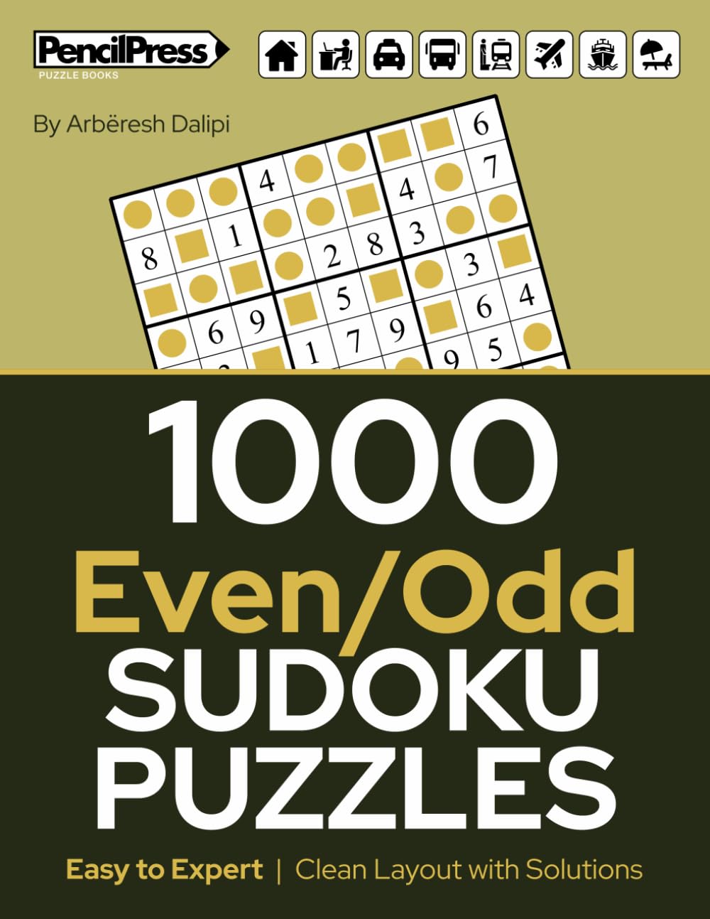 1000 Even/Odd Sudoku Puzzles: Easy to Expert | Clean Layout with Solutions