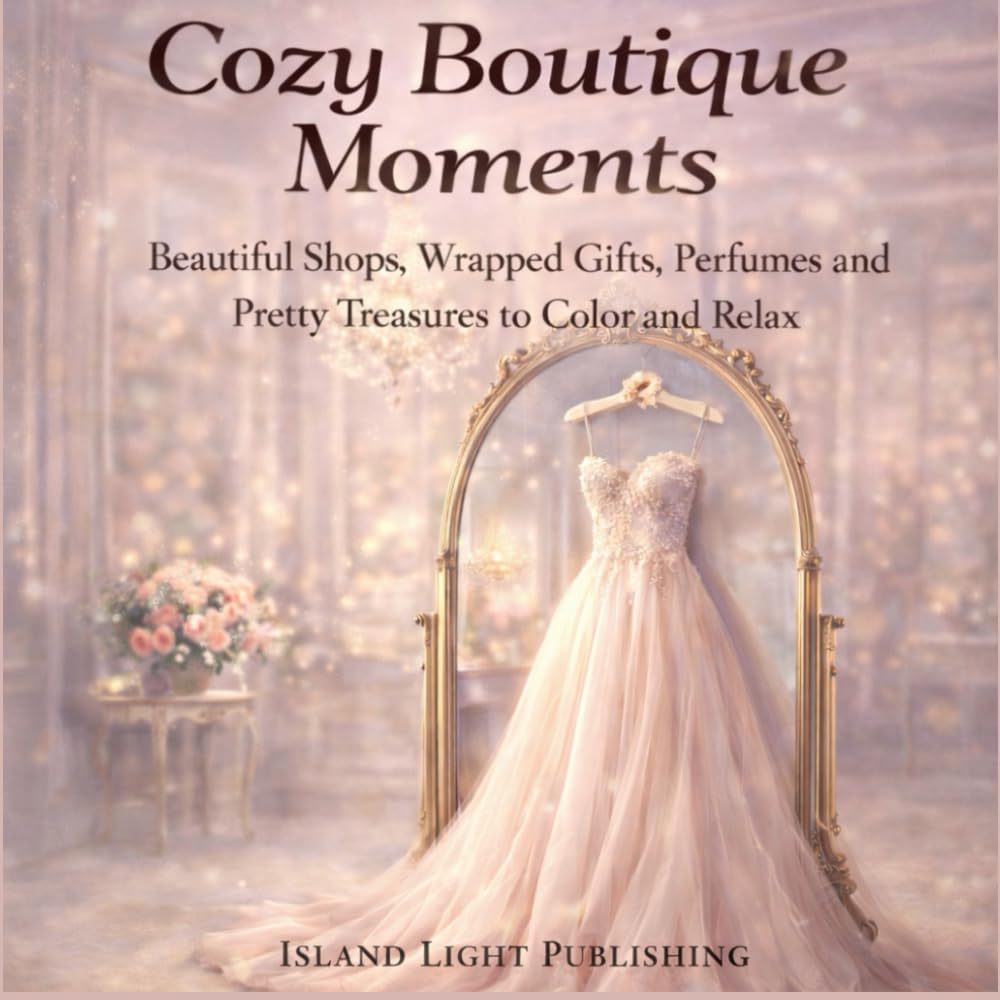 Cozy Boutique Moments: Beautiful Shops, Wrapped Gifts, Perfumes and Pretty Treasures to Color and Relax