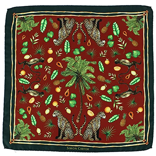 Pochette Simon Carter en soie rouge accessoire idéal pour mariage