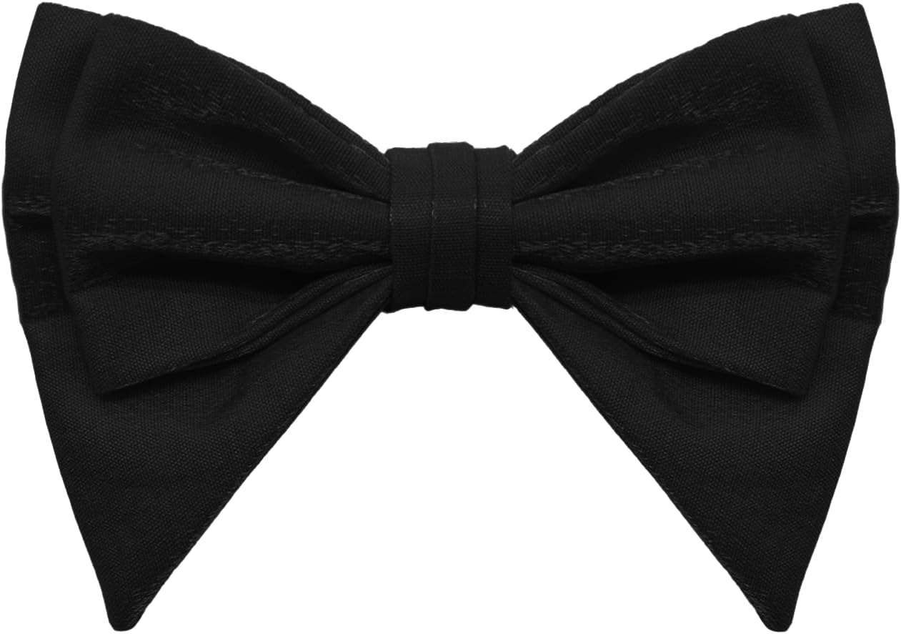 Oversized Bow Ties for Men, Satin Mens Bowties Adjustable Pre-tied Bowtie for Wedding Party Concert Date