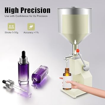 Manual Adjustable Bottle Paste Liquid Filling Machine 5-50ml Adjustable for Liquid Cream Cosmetic