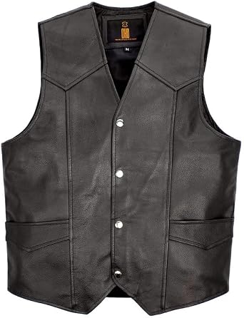 Men Motorcycle Style Vest Outdoor Geniune Leather bikers Tactical Waistcoat SOA Vest V1