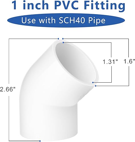 Miniatura 24 de Codo de accesorios de PVC de 3/4 pulgadas, 90 grados, 2 vías, paquete de 14, conector de montaje de tubería de PVC para muebles de construcción, 2