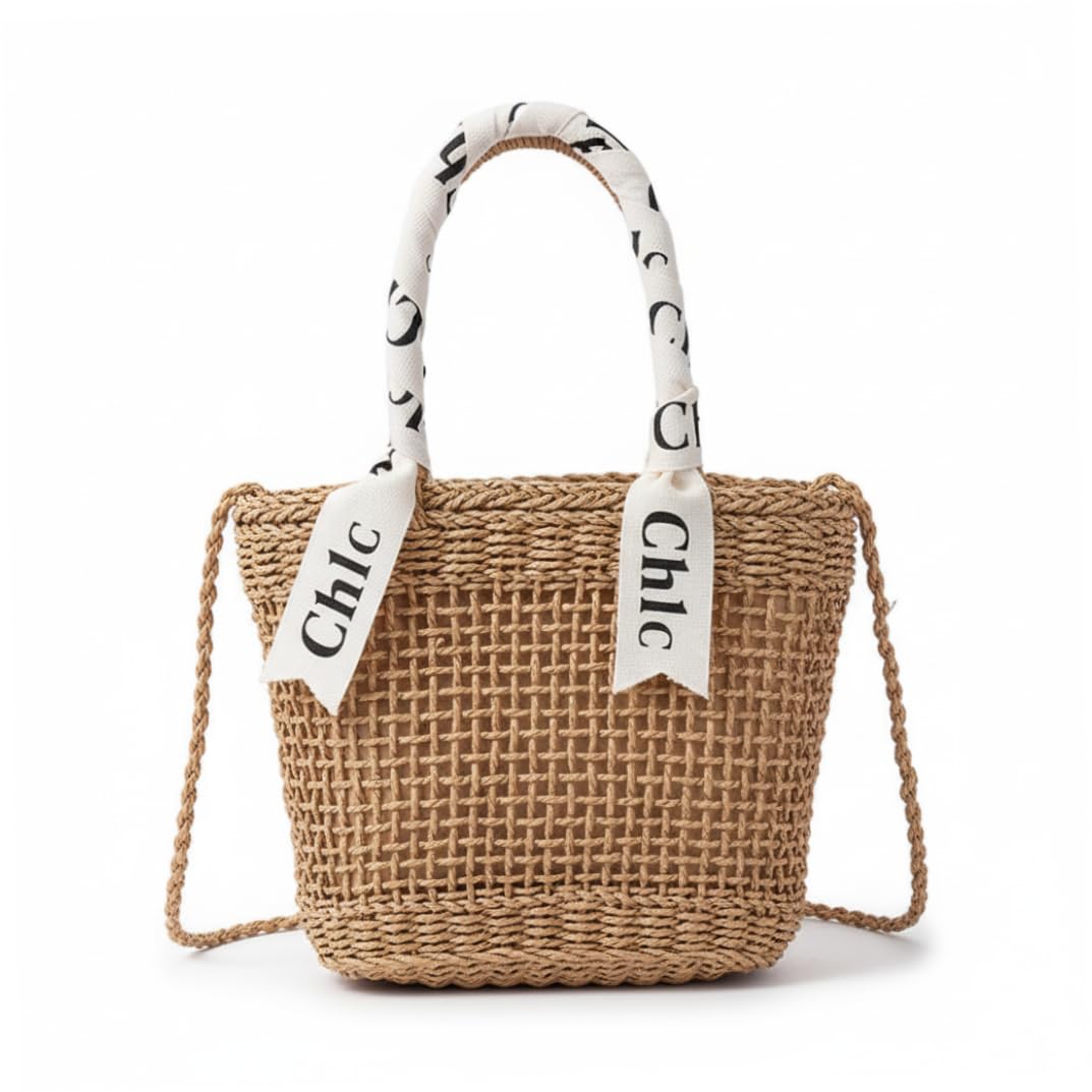 Monedero de rafia mini en tono caqui ideal para tus días de playa y vacaciones de verano 8