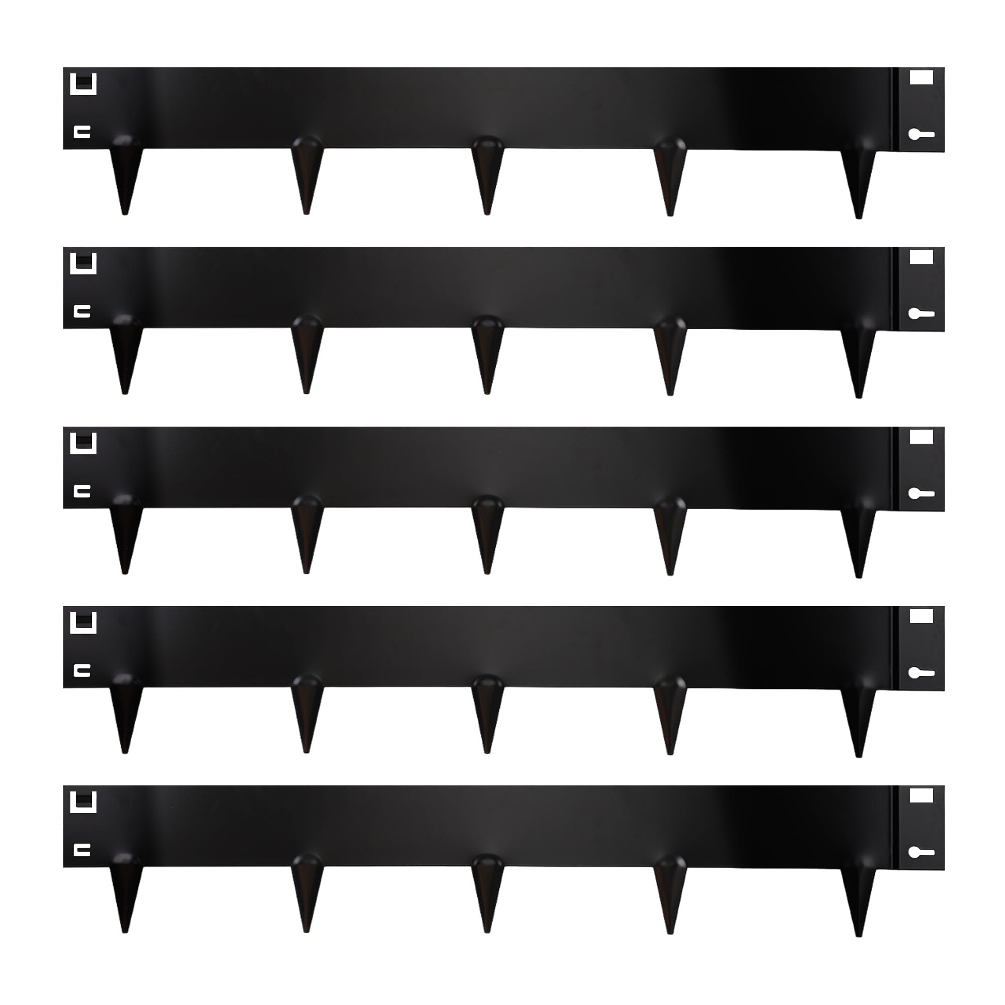 5 Pack Metal Edging for Landscaping, 42”L x 7”H Steel Metal Landscape Edging, Black Lawn Edging for Yard, Bendable Garden No Dig Landscape Edging Border (16.5 Ft Total)