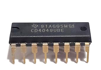 CD4049UBE CD4049 CMOS Hex Inverting Buffer/Converter Breadboard-Friendly IC DIP-16 (Pack of 5)