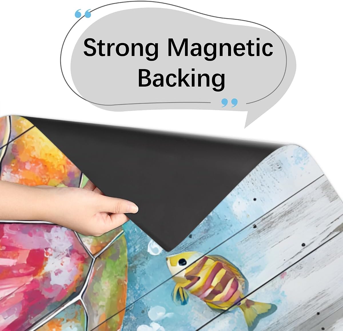 Beach Wood Turtle Dishwasher Magnet Cover, Scratch Resistant Trimmable Dishwasher Magnet Cover, for Kitchen Appliance Dishwashers Fridge Reusable Magnets Decoration 23 x 26 inch