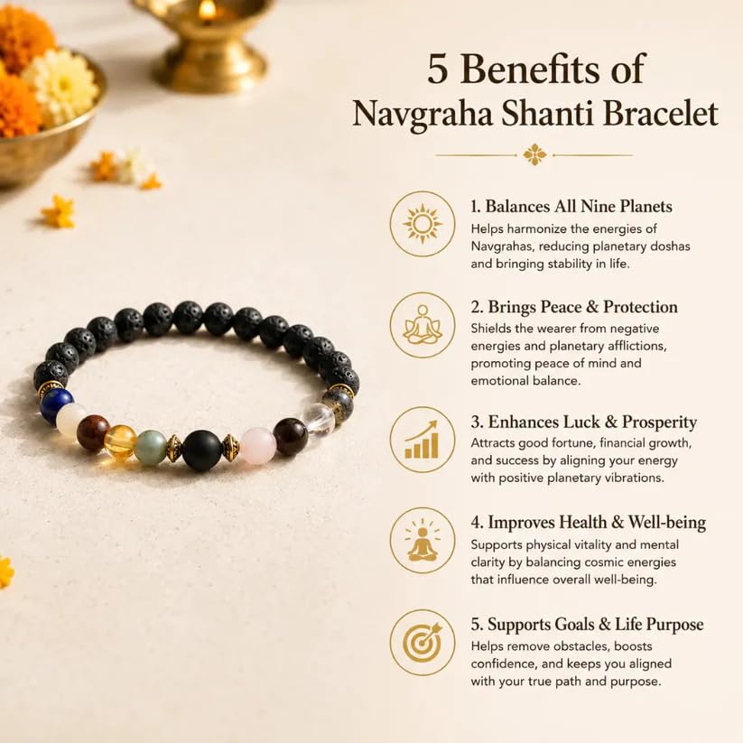 Image of Beaded Bracelet for Men & Women | Stretchable Handmade Prayer Meditation Yoga Wrist Bracelet | Stylish Everyday Wear | Free Size
