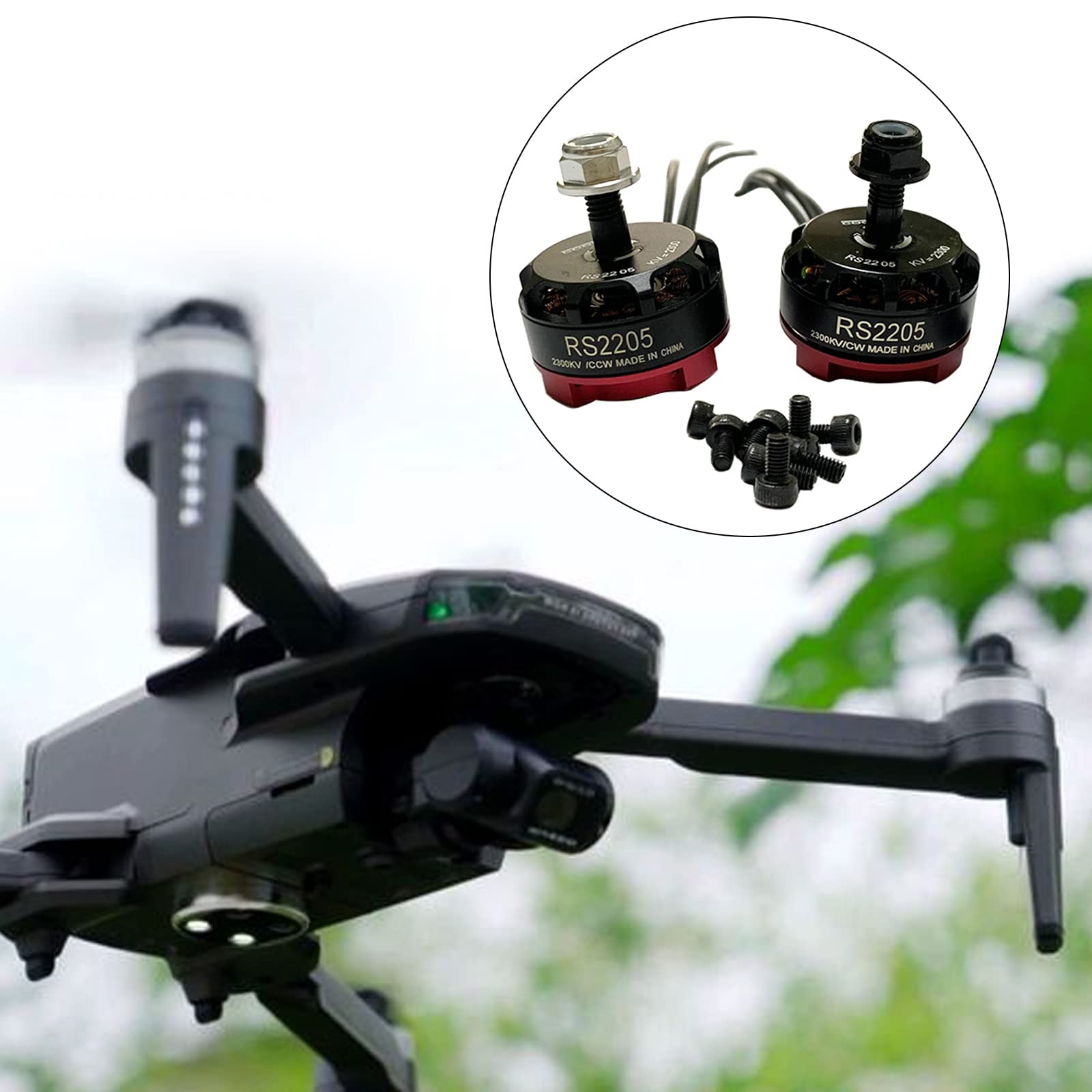 Moteur Sans Balais RS2205 2300KV 2205 – CW/CCW, Pour Quadricoptère FPV – Axes M5, Hélice HQ 5045 BN, Aimant N52