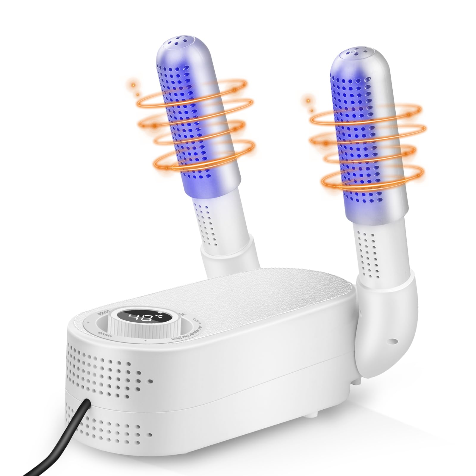 Shoe Dryer, Boot Dryer, Glove Dryer with Intelligent Timer, Foldable Design & Quick Drying Electric Shoe Dryer, Effectively Eliminates Odors and Antibacterial (UK Plug)