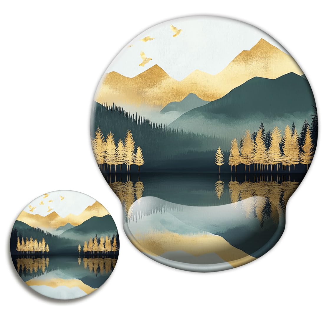 Ergo Comfort Gel Wrist Rest Mouse Pad-Ergonomic Office Mousepad with Wrist Support-Non-Slip, Design Desk Accessories Mat for Home&Game Decor Sunset Mountain