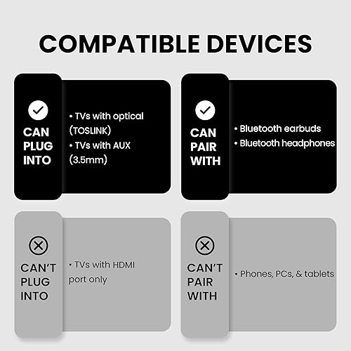 Miniatura 3 de Avantree Oasis Plus - Transmisor y receptor Bluetooth para TV, fácil de instalar, barra de sonido PassThrough, aptX de baja latencia y adaptador de