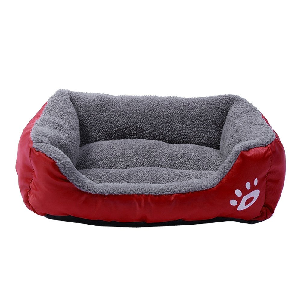 Padded Pet Bolster Bed, Inkach Lounge Sofa Square Bed for Small Dog Cats Warm Nest Kennel Soft Cushion Cuddler Sleeping Mat Pad