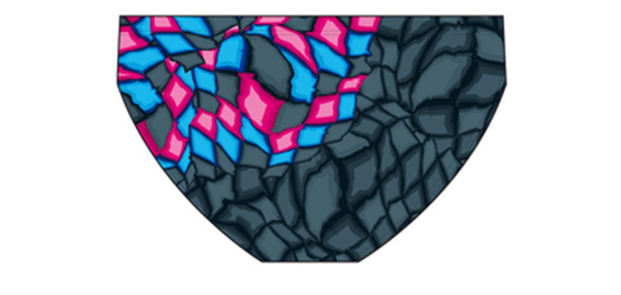 Turbo - Maillot de bain Crystal Gris/Noir Slip de Waterpolo compétition Natation et Triathlon