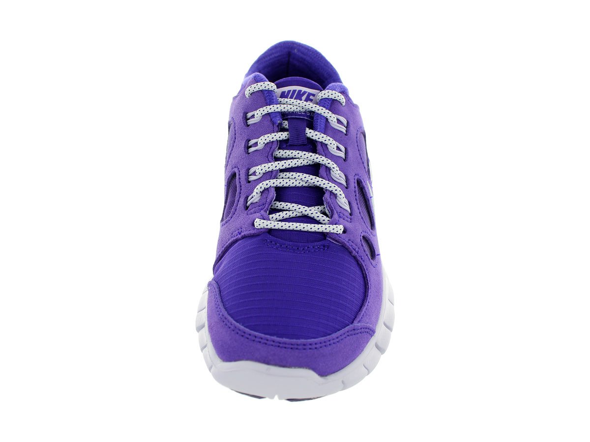 Nike Free Run 5.0 Leather (Big Kid) Electro Purple/Violet Frost/White/Metallic Silver 7 Big Kid M