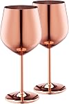 WOTOR Stainless Steel Wine Glasses Set of 4, 18oz Unbreakable & Portable Stemmed Metal Wine Glass, Fancy, Unique Wine Goblets for Outdoor, Travel, Camping and Pool, Ideal Gift for Wine Lovers (Silver)