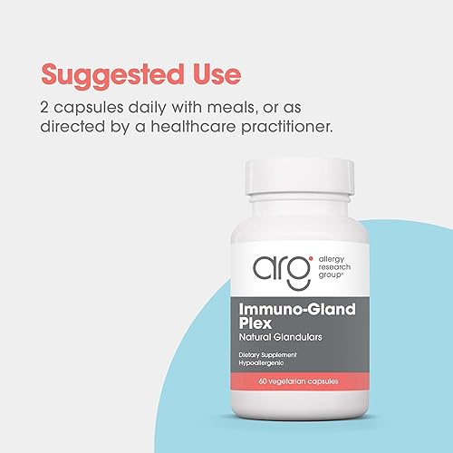 Miniatura 6 de Allergy Research Group Suplemento Immuno-Gland Plex Complejo de carne de órgano glandular alimentado con pasto, múltiples órganos, bazo de res,