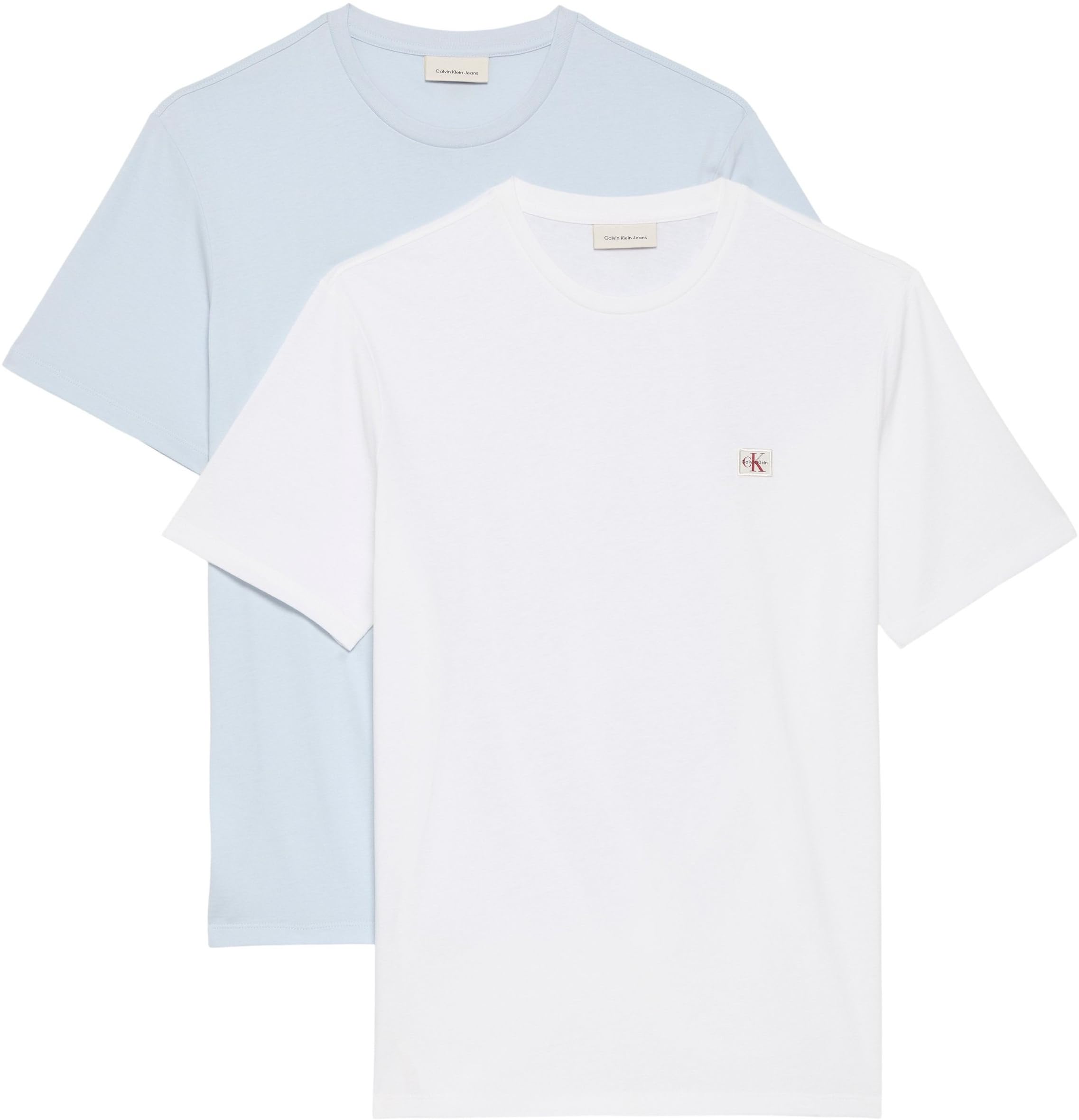 Calvin Klein SS Badge tee 2pk Lv04rd248g Camisetas Hombre (Pack de 2)