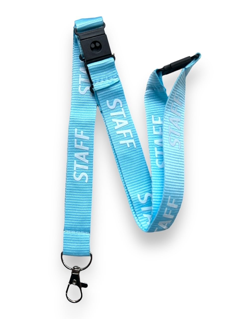 PAC Supplies Global 20mm STAFF Neck Lanyard With 3 Point (Triple) Safety Breakaway (Light Blue, 5) — image 1