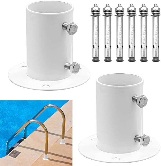 2Pcs Deck Flanges for Above Ground Pool Ladder Steps