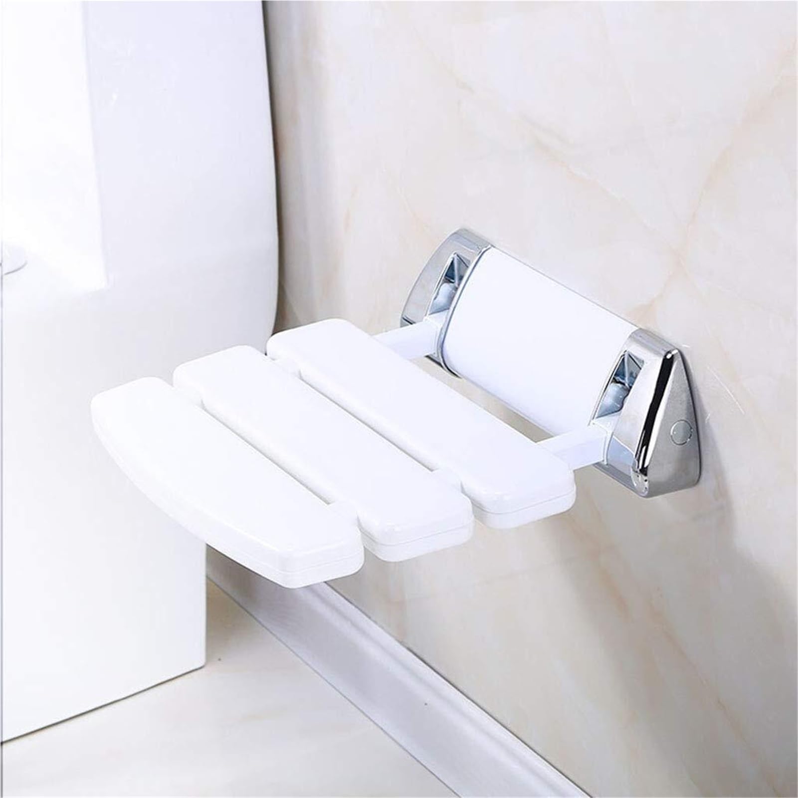 Asiento de Ducha Plegable, Taburete abatible de Pared for baño, Silla de Pared for cambiarse los Zapatos en la Entrada