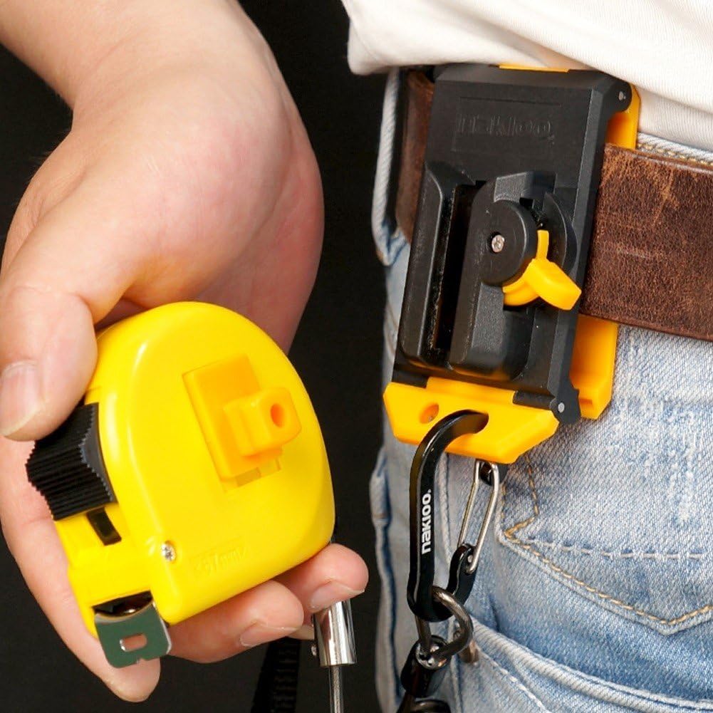 Uchwyt taśmy mierniczej taśmy, etui na miernik taśmy, uniwersalny klips do paska do kieszeni na pasek miernika, akcesoria do elektryka stolarza hydraulicznego