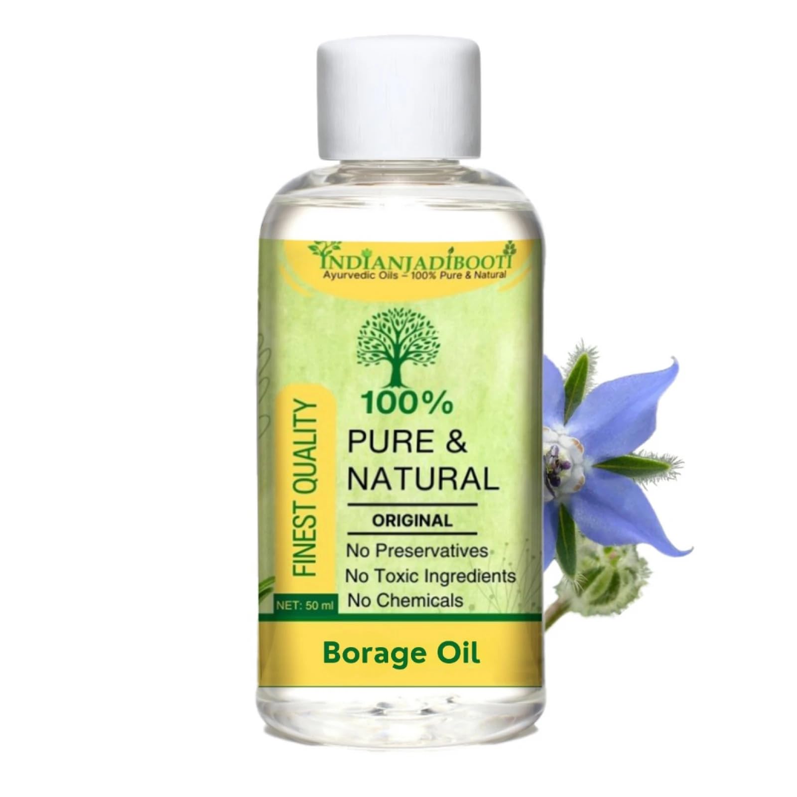 IndianJadiBooti Borage Cold Pressed Oil | Natural Therapeutic Grade - Gajwan Tel 200ml-image-20