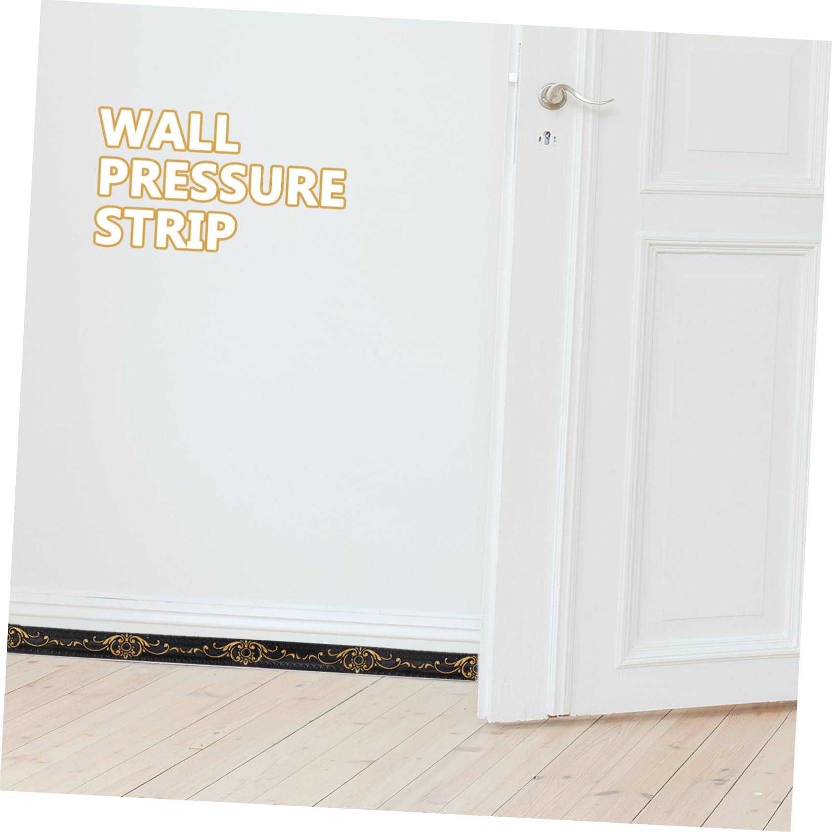 Moldura de Pared Autoadhesiva de Pvc Negro Textura Realista
