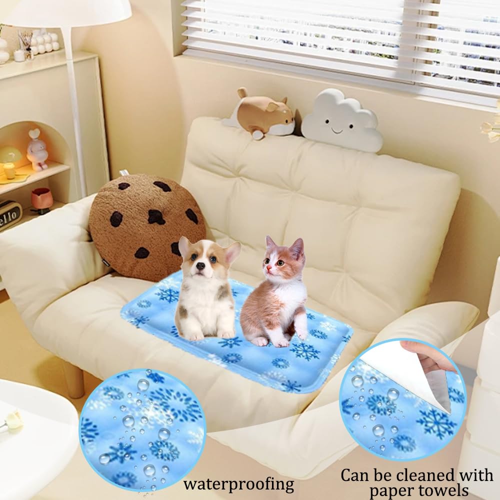 2pcs Tapis Rafraichissant Pour Chien Et Chats Tapis Refroidissant, Plus