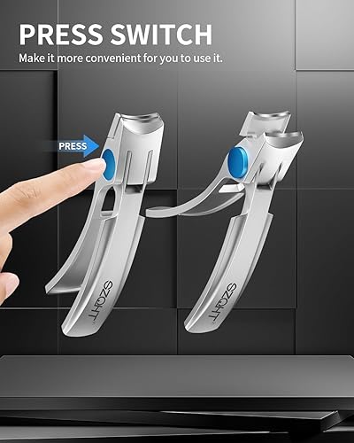 Miniatura 7 de Cortaúñas para uñas gruesas, cortaúñas para uñas encarnadas, hombres, mujeres mayores, cortaúñas, cortador de dedos, mango curvo, buen aspecto