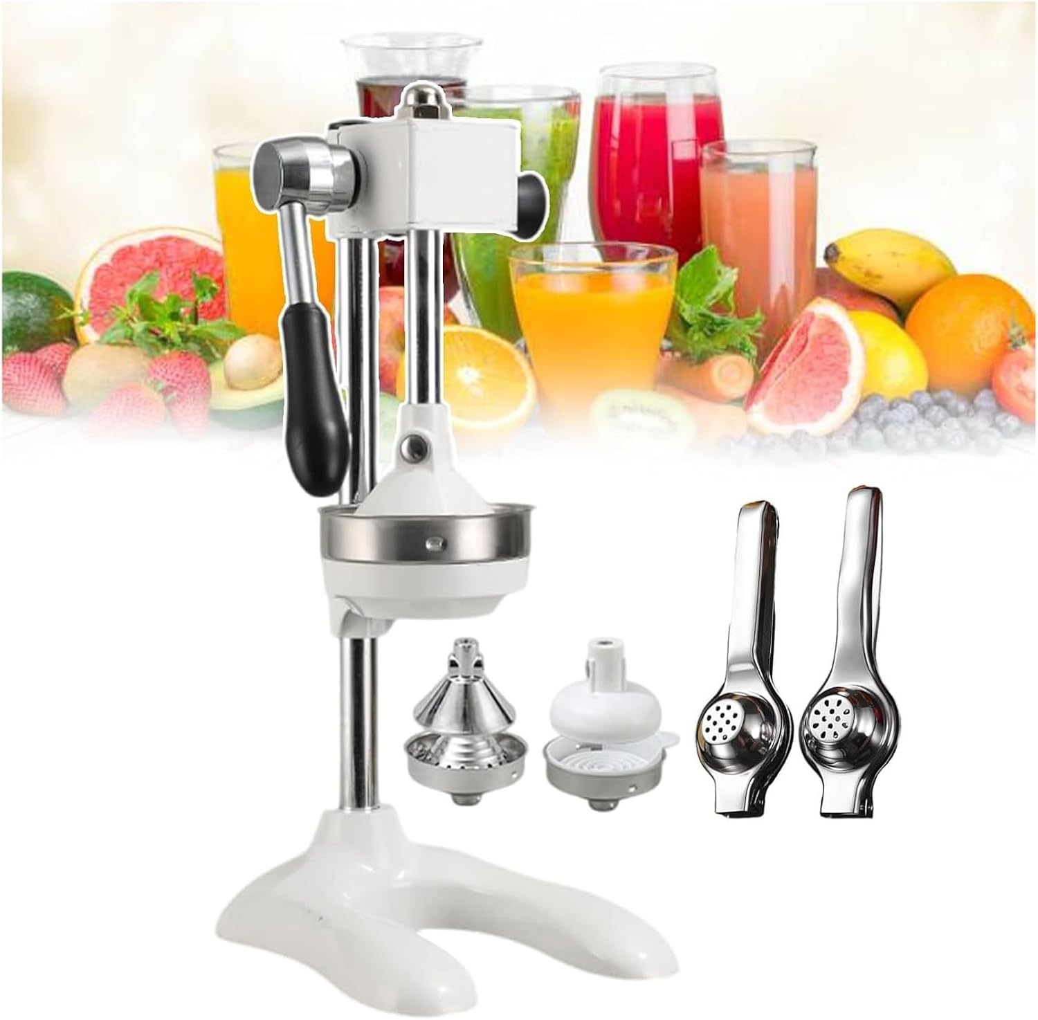 Commercial Grade Citrus Juicer, Commercial Juicer Machine Cast Iron Citrus Juicer for Lemon, Stainless Steel Manual Juice