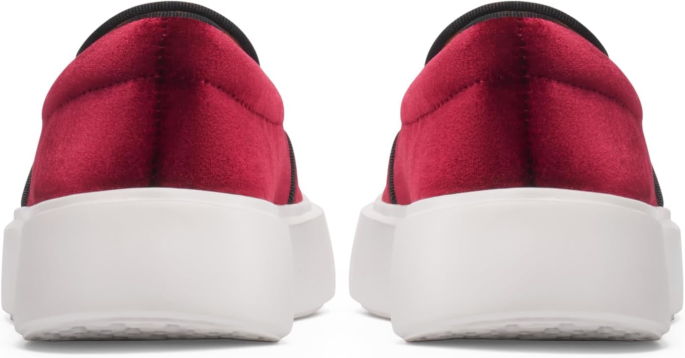 Journey West Women's Fashion Velvet Sneakers with Embroidery Comfortable Slip-On Work Shoes for Women - Image 5