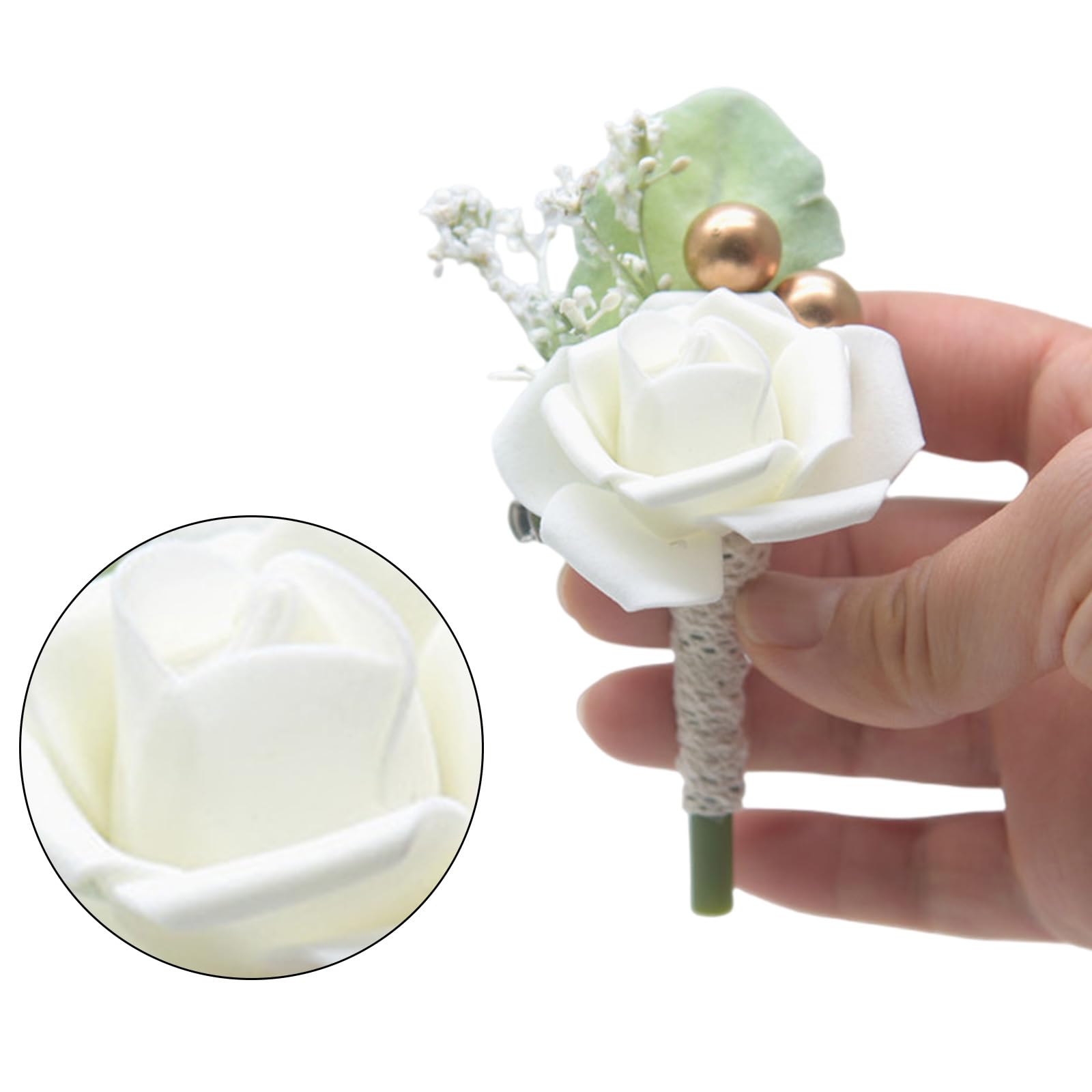 Sposo Con Il Fiore Dell'occhiello Di Cerimonia Nuziale Fotografia Stock