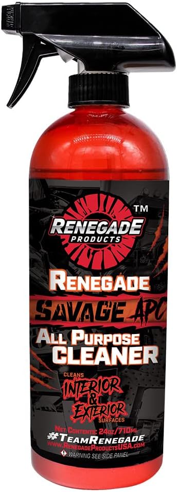 Savage All Purpose Cleaner 24 Ounce with Infused Soap for Enhanced Cleaning and Exfoliation of Wheels, Wheel Wells, Engine and Interior Surfaces