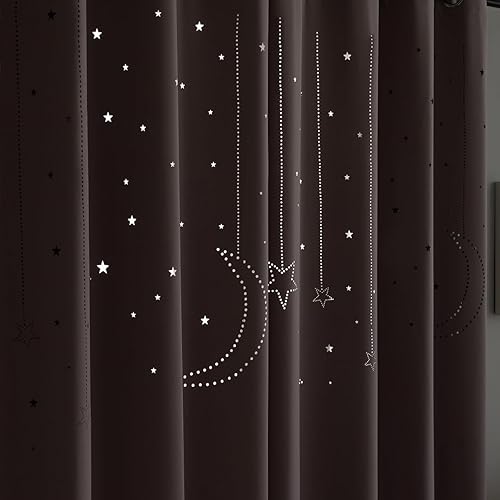 Vista 13 de Mangata Casa - Cortinas opacas para dormitorio, 2 paneles, cortinas térmicas para ventana, para sala de estar, cortinas que oscurecen. Azul marino